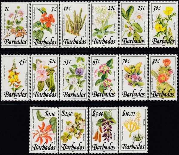 Barbados SG890-905 | Wild Plants Definitive set