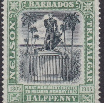 Barbados SG146 | Nelson Centenary MM ½d