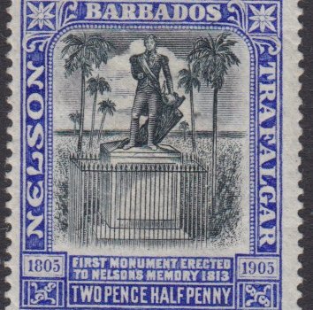 Barbados SG149 | Nelson Centenary MM 2½d