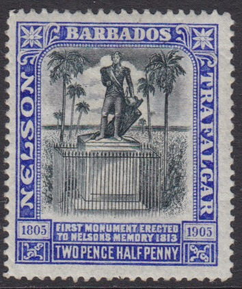 Barbados SG149 | Nelson Centenary MM 2½d