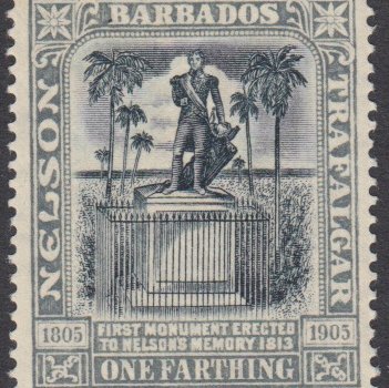 Barbados SG158 | Nelson Centenary marginal MM ¼d