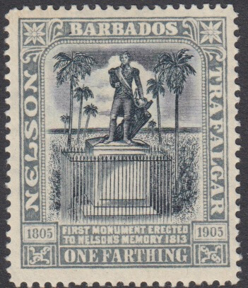 Barbados SG158 | Nelson Centenary marginal MM ¼d