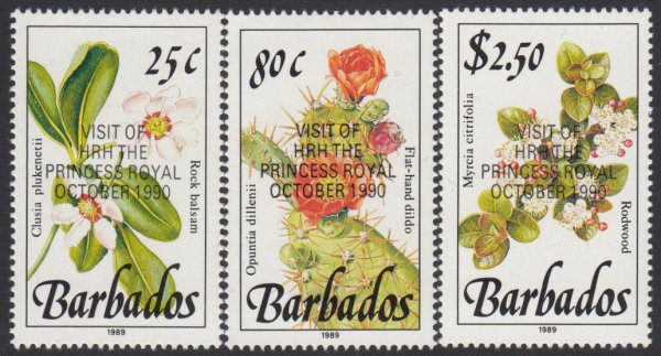 Barbados SG941-943 | Visit of the Princess Royal