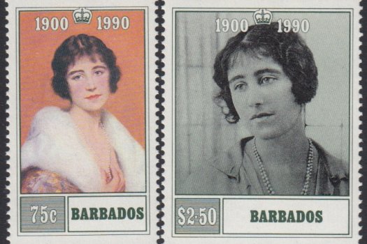Barbados SG919-920 | 90th Birthday of Queen Elizabeth the Queen Mother