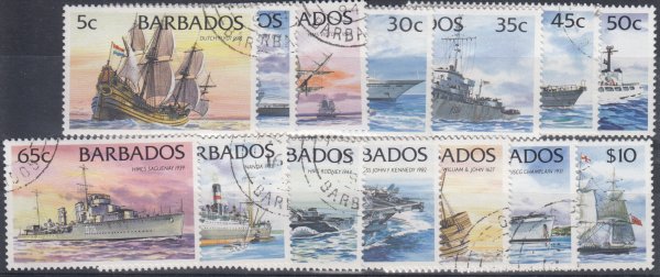 Barbados SG1029A-1042A | Ships Definitives 1994 (used) (2)