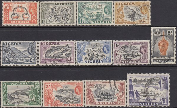 Nigeria SG69-80 | Local Scenes definitives 1953-58 (used)