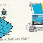 Barbados 1986 | Ameripex 86 International Stamp Exhibition Souvenir Sheet FDC