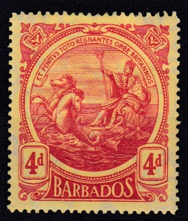 Barbados SG187 | 4d Red