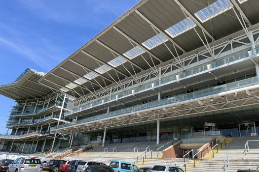 Grandstand, York Racecourse, home to York Stamp & Coin Fair