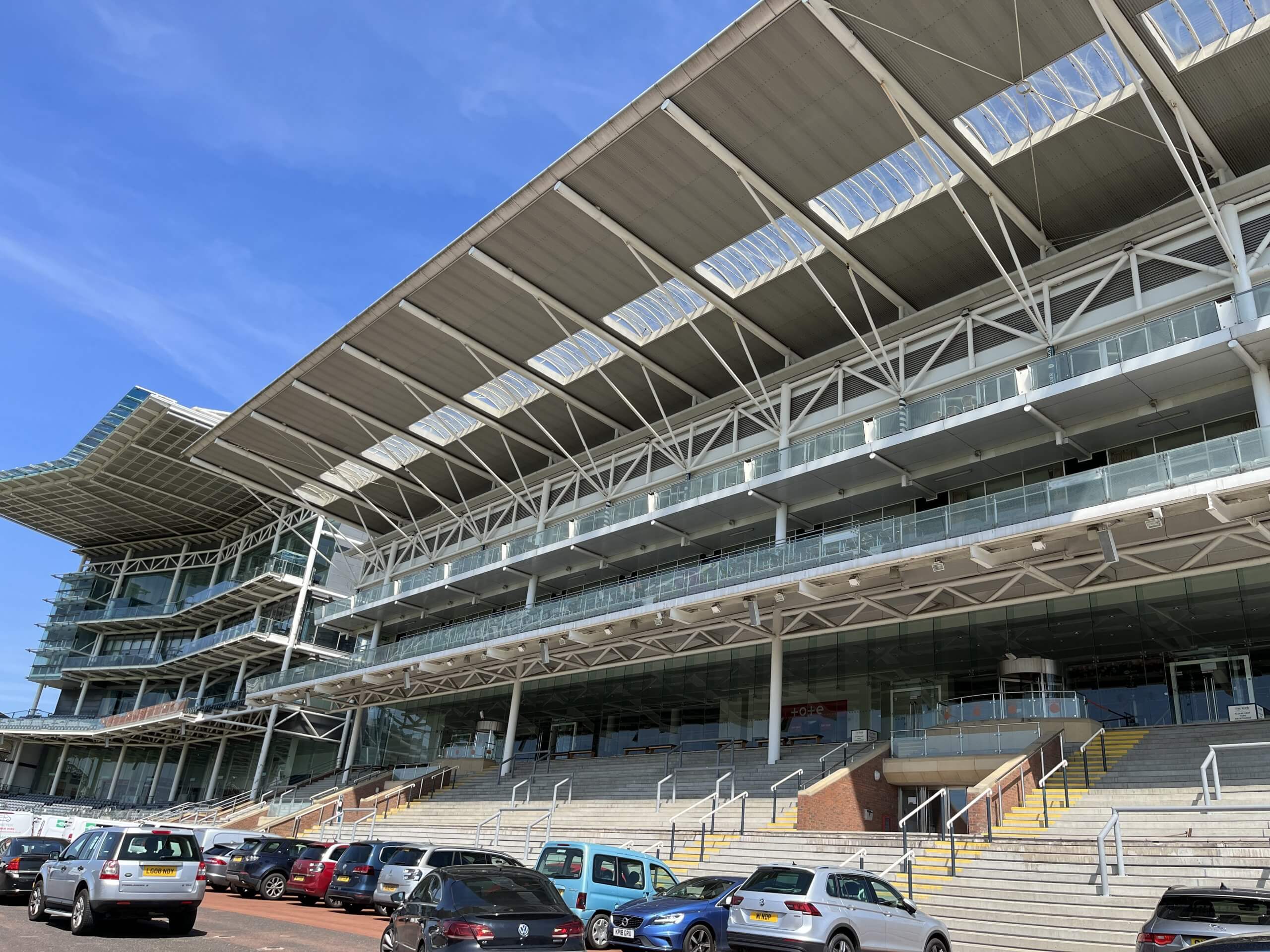 Grandstand, York Racecourse, home to York Stamp & Coin Fair