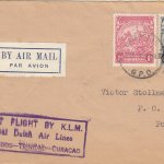 Barbados to Curacao via Trinidad - KLM First Flight Cover 19th October 1938