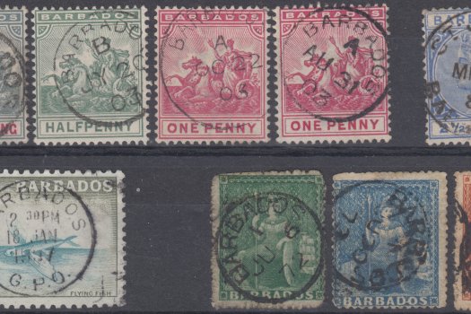 Barbados postmarks from York Stamp Fair June 2022