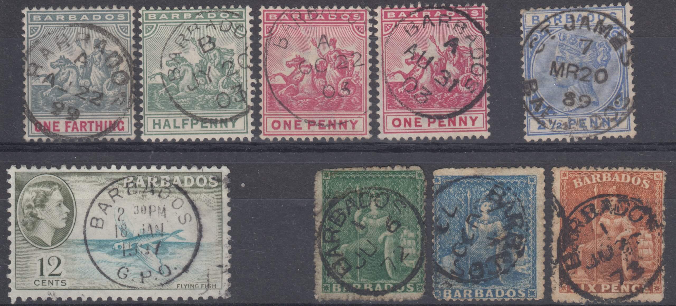 Barbados postmarks from York Stamp Fair June 2022