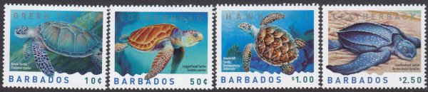 Barbados SG1319-1322 | Turtles 2007