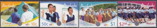 Barbados SG1354-57 | Centenary of Girl Guiding 2010