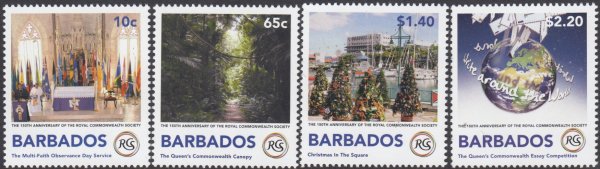 Barbados SG1500-1503| 150th Anniversary of the Commonwealth Society