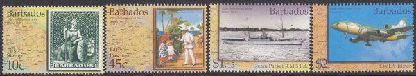 Barbados SG1207-1210 | 150th Anniversary of Inland Postal Service