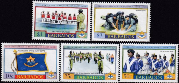 Barbados SG1242-1246| Centenary of the Cadet Corps