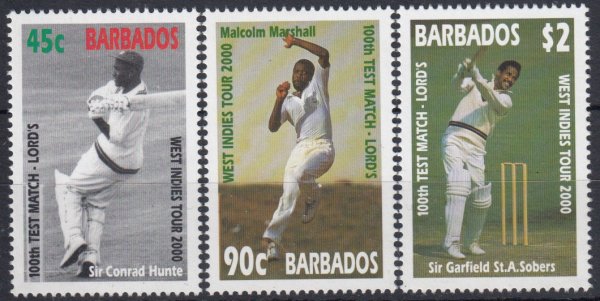Barbados SG 1167-1169| West Indies Cricket Tour