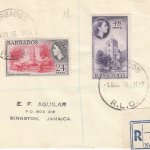 Barbados 1956 FDC dated 01.03.1956 with 24c and 48c stamps affixed. Stated in Part 1 to be released 02.03 1956 so this is a day early.