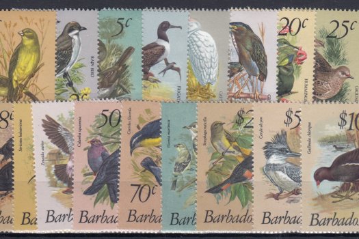 Barbados SG622-638 | Birds of Barbados Definitives 1979 Original Short Set