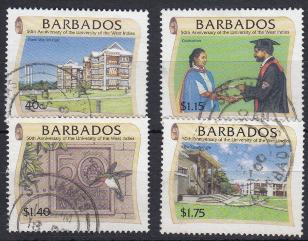Barbados SG1125-1128 | 50th Anniversary of University of West Indies (used)
