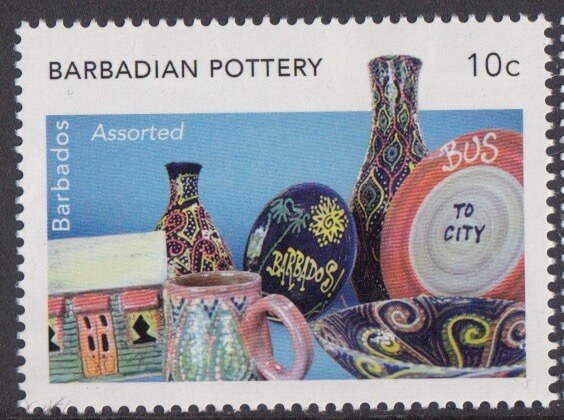 10c Assorted Pottery | Barbadian Pottery | Barbados Stamps