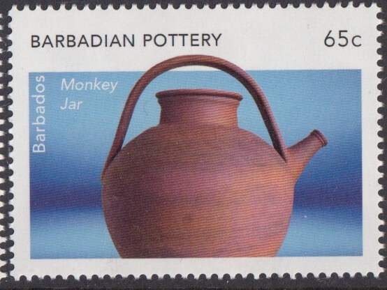 65c Monkey Jar | Barbadian Pottery | Barbados Stamps