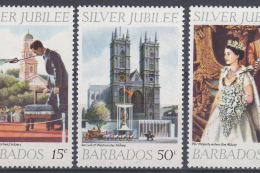Barbados SG574-576 | Silver Jubilee of QEII