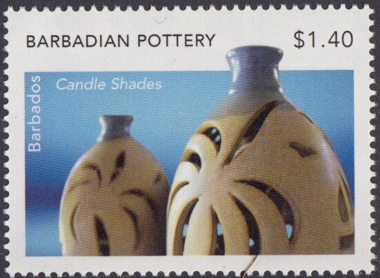 $1.40 Candle Shades | Barbadian Pottery | Barbados Stamps