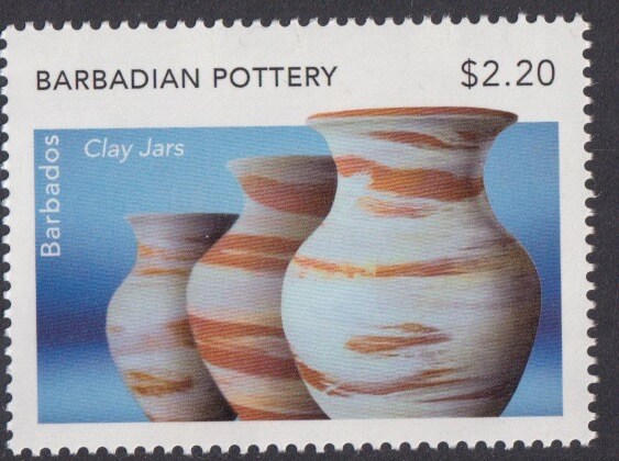 $2.20 Clay Jars | Barbadian Pottery | Barbados Stamps