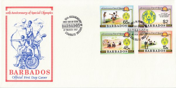 Barbados 1987 | 10th Anniversary of Special Olympics FDC