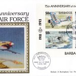 Barbados 1993 75th Anniversary of the Royal Air Force Benham Souvenir Sheet FDC