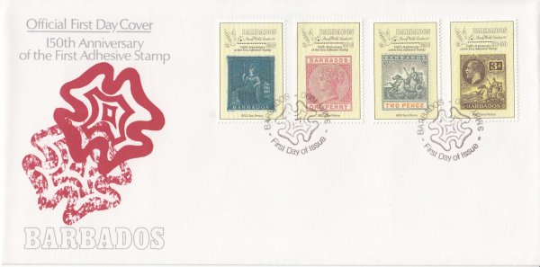 Barbados 1990 | 150th Anniversary of the First Adhesive Stamp FDC