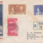 Coronation 1937 Barbados FDC - on Illustrated Cover addressed locally