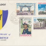 Barbados 1966 Independence FDC – illustrated cover shield design