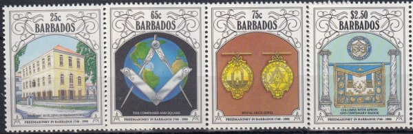 Barbados SG 956-959 | 250th Anniversary of Freemasonry in Barbados