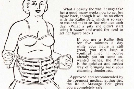 Rallie Health Appliances waist slimming exercise belt - 1950's