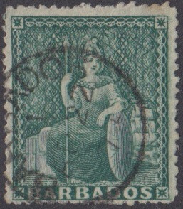 Barbados SG58 | ½d Green 1873