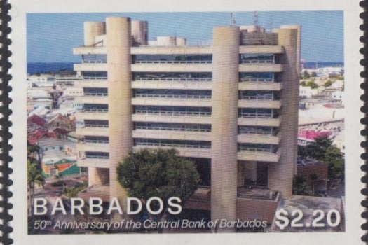 50th Anniversary of the Central Bank in Barbados - $2.20 Tom Adams Financial Centre