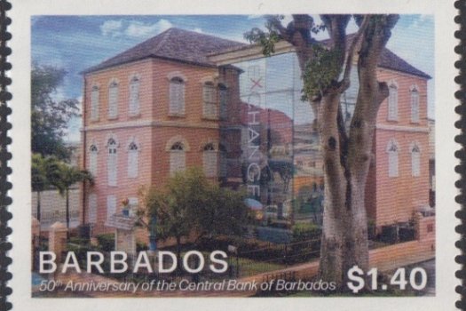 50th Anniversary of the Central Bank in Barbados - $1.40 Exchange Interactive Centre