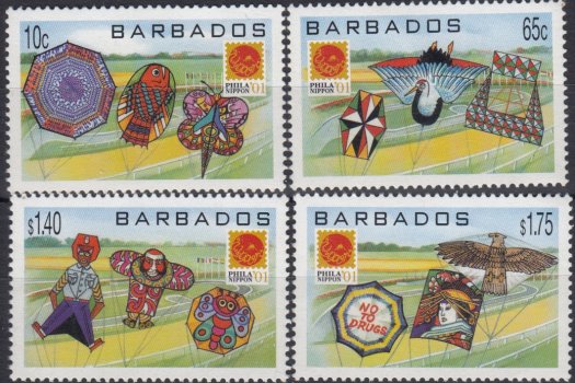 Barbados SG1189-1192 | Philanippon 2001 Stamp Exhibition (Kites)