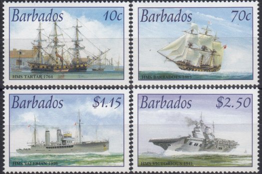 Barbados SG1226-1229 | Barbados Royal Navy Connections 2003