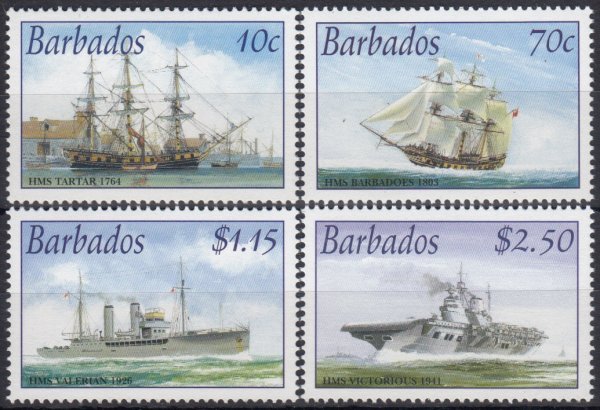 Barbados SG1226-1229 | Barbados Royal Navy Connections 2003