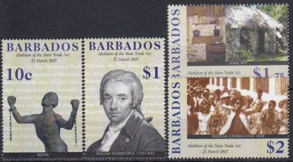 Barbados SG1310-1313 | 200th Anniversary of the Abolition of the Slave Trade Act 2007