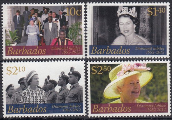 Barbados SG1383-1386 | Diamond Jubilee of QEII 2012