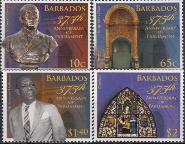 Barbados SG1412-1415 | 375th Anniversary of Parliament in Barbados 2014