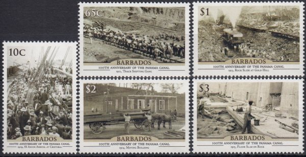 Barbados SG 1417-1421 | 100th Anniversary of the Panama Canal