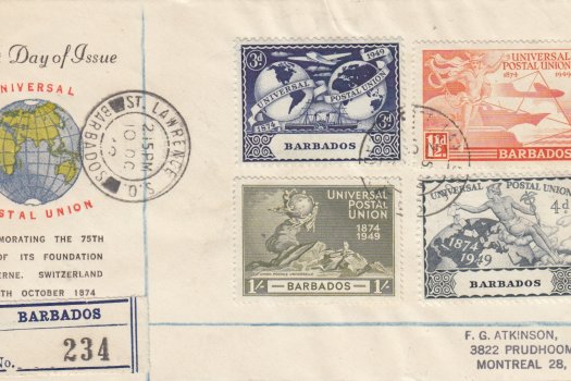 Barbados 1940 | Universal Postal Union (UPU) FDC to Montreal