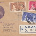 Coronation 1937 Barbados FDC – Alex Bayley Illustrated Cover (incorrect printed date)
